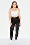Women Sportswear Fit Pull On Training Leggings, Black - 4