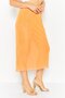 Women Plain Basic Midi Skirt, Orange - 3