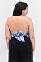 Women Halter Neck Sleeveless Abstract Print Satin Top, Multicolor - 3