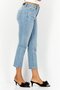 Women Ankle Straight Stretchable Jeans, Light Washed Blue - 4