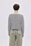 Ecru Viscose Striped Knitwear Sweater - 5