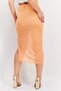 Women Textured Basic Midi Skirt, Orange - 3