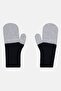 Men Two-Tone Knitted Gloves, Navy