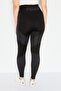 Women Sportswear Fit Pull On Training Leggings, Black - 2