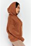 Women Sportswear Fit Long Sleeve Training Sweatshirt, Tan - 4