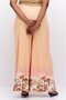 Women Regular Fit Floral Print Wide Leg Pant, Pale Orange - 4