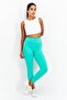 Women 3/4th Plain Leggings, Green - 3