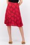 Women Floral Print Mini Skirt, Red