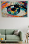 Wall Cloth Colorful Eye Oil Painting Look Quality Canvas Wall Carpet-4031