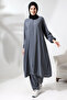 Women's Hajj and Umrah Suit Hijab Double Suit Gray - 3