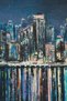 Wall Cloth Quality Canvas Wall Carpet with Oil Painting at Night in the City - 4003 - 2