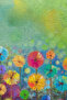 Wall Cloth Abstract Watercolor Flowers Quality Canvas Wall Carpet-3992 - 2