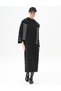 Button Detailed Knitwear Dress Black