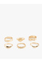 Ring Kit 6 Pcs Abstract Steel Mixed