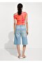Patterned Boat Neck Blouse - 4