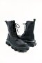 Black Genuine Leather Women's Boots - 3