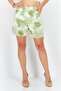 Women Demin Tie-Die Pattern Shorts, Multicolor