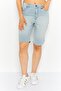Women Striped Basic Shorts, Blue