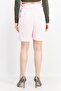 Women Solid Paperbag Waist Shorts, Pink - 3