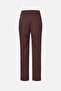 Women Regular Fit Allover Print Trouser Pants, Burgundy - 2