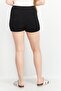 Women Textured Pull On Shorts, Black - 2