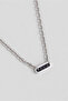 55 cm Steel Men's Necklace with Zircon Stone Detail - 2
