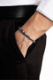 22 cm Steel Men's Bracelet with Map Stones - 4
