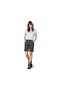 Women Plain Chino Shorts, Grey - 2