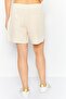 Women Solid Basic Shorts, Peach - 3