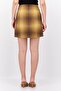 Women Plaid Mini Skirt, Brown - 4