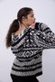 Black Hooded Knitwear Sweater - 5