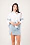 Premium Denim and Sequin Detailed White Shirt - 3