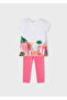 Girl's Summer T-Shirt Tights 2 Li Set 3787 - 4