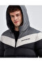 M Outerwear Colorblock Padded Jacket Men's Black Coat S222069-001 - 6