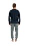 U.S. Polo Assn. Men's Long Sleeve Round Neck Combed Cotton Tracksuit Pajama Set S25830 - 3