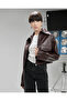 Women's Crop Fit Real Leather Coat – Claret Red Detroit