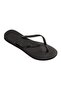 Slim Glitter Black Slippers