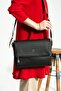 Justpolo Women's Shoulder Bag Embossed Leather