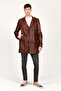 Deri̇club Getafe Men's K Double-Breasted Collar Genuine Leather Trench Coat Kanyak - 3