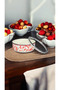 18 cm White Decorated Enamel Storage Container