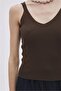 Brown V-Neck Knitwear Tank Top - 4