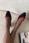 Simmons Women's Heeled Velvet Sandals Claret Red - 3