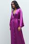 Frappant Fuchsia Long Satin Dressing Gown / Kimono - 2