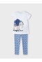 T-Shirt Leggings for Girls, Set of 2 Pcs., White 3711 - 2