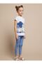 T-Shirt Leggings for Girls, Set of 2 Pcs., White 3711