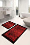 Digital Printed Washable Non-Slip Base Classic Model Bath Mat Toilet Set - 4