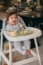 Set of 2 Square Baby Food Plates - Sage Green & Peach - 3