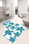 Digital Printed Washable Non-Slip Base Starfish Bath Mat Toilet Set - 8