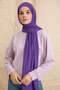 Combed Cotton Violet Shawl - 4
