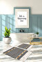 Digital Printed Washable Non-Slip Base Simple Modern Bathroom Mat Toilet Set - 8